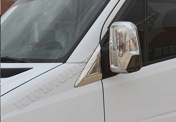 Накладки на зеркала из нержавеющей стали для Mercedes Sprinter W 906 - Автобусные решения ИДЕА