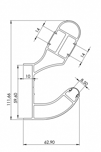 Профиль световой для багажных полок IDEA-SL-11 - Автобусные решения ИДЕА