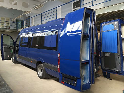 Навесной багажник для микроавтобуса Mercedes Benz Sprinter, Volkswagen Crafter - Автобусные решения ИДЕА